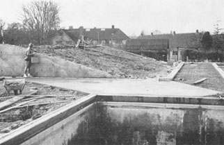 Surrounds and spectator stand.
